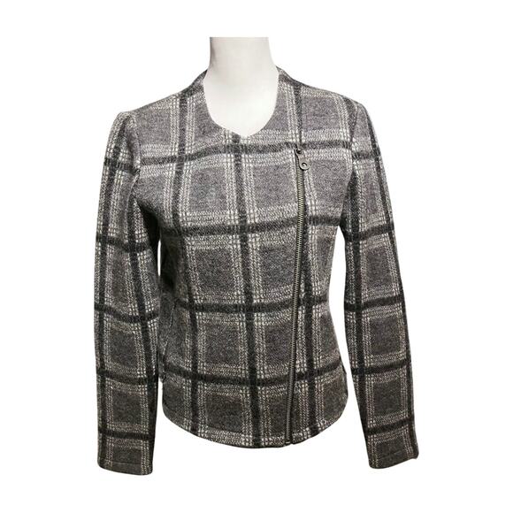 Joie plaid wool jacket M winter jacket workwear office business casual office - Picture 6 of 11